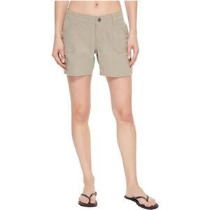 Kuhl tan flat front size 10 6.5 inseam hiking shorts